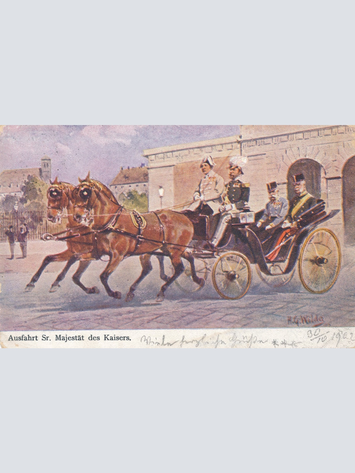 AK Militaria Ausfahrt Sr. Majestät des Kaisers Ansichtskarte (18036)