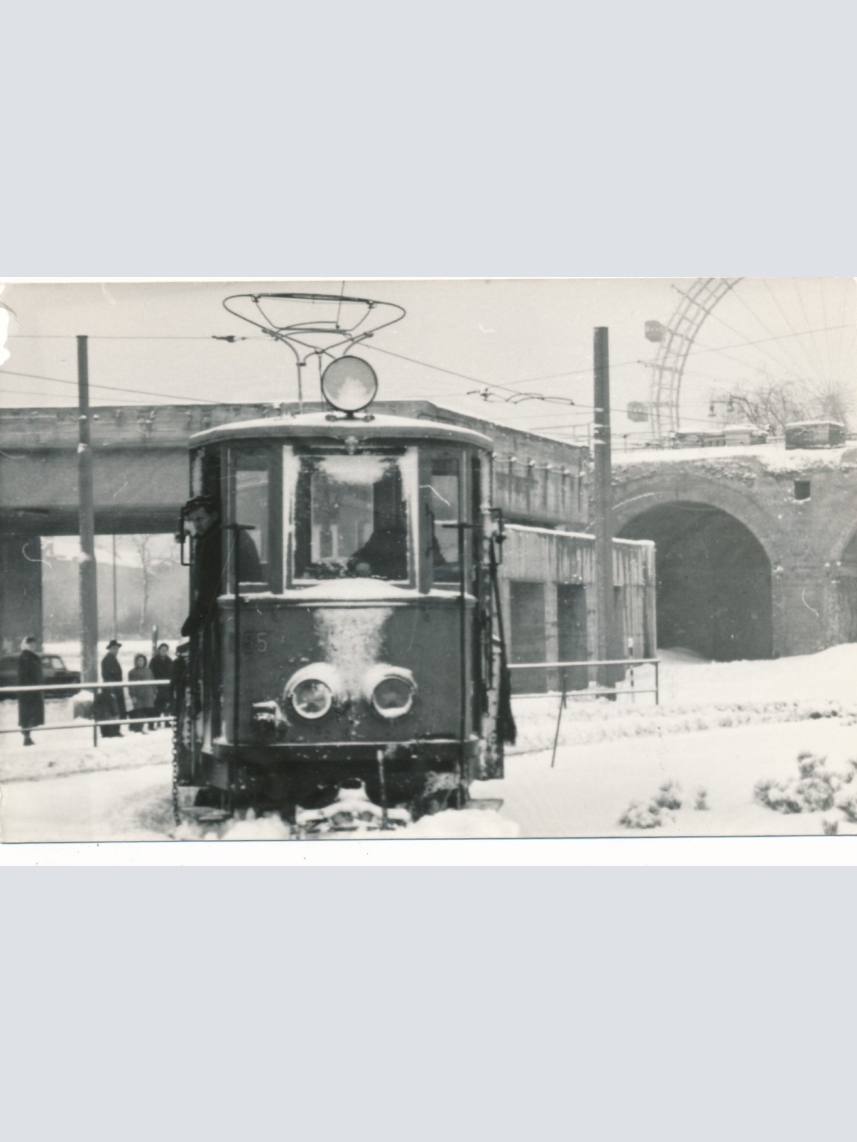 AK Strassenbahn im Winter Ansichtskarte (18146)