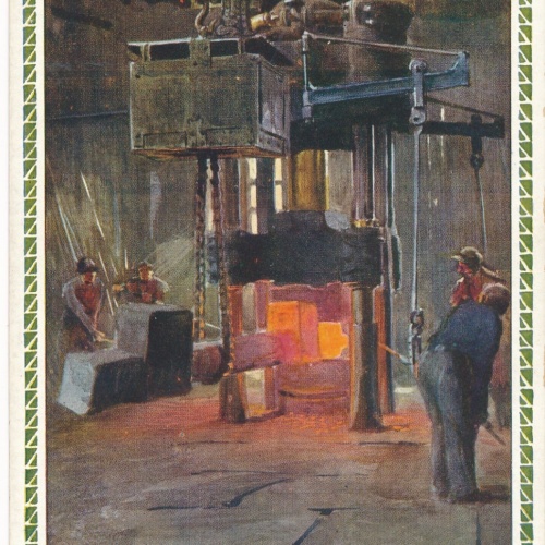 AK Phönix Stahlwerke aus Mürzzuschlag Schneidepresse Ansichtskarte (18072)