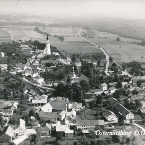 AK Luftbild Ostermiething Oberösterreich Ansichtskarte (18187)