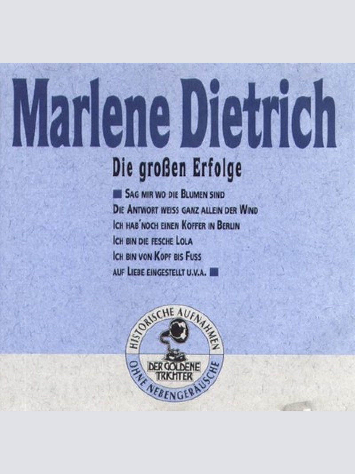 CD, Comp, Mono Marlene Dietrich - Die Großen Erfolge