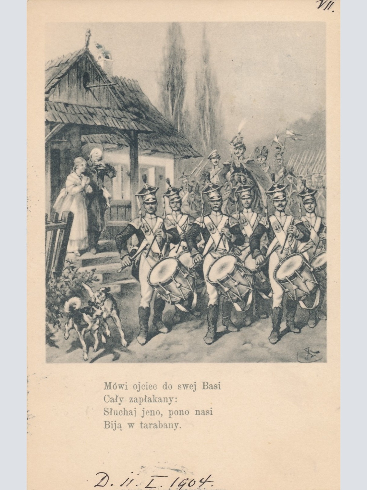 AK Militaria Mowi ojciec do swej Basi Ansichtskarte (17359)