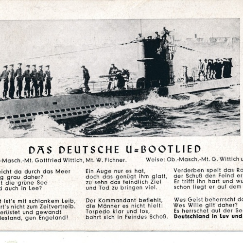 AK das Deutsche U Bootlied mit Liedertext Ansichtskarte (18140)