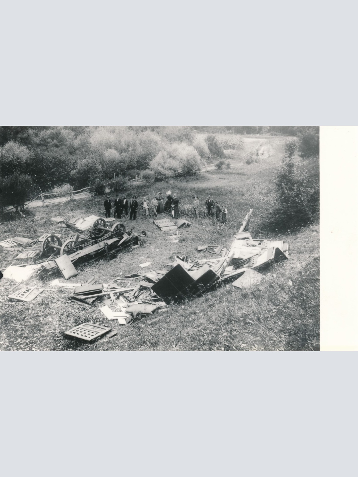 Foto - Karte von einer Verunglückten Eisenbahn (18153)