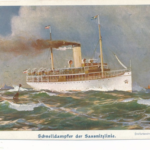AK vom Schnelldampfer der Sassnitzlinie Ansichtskarte (18170)