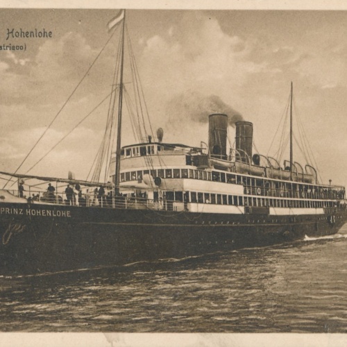 AK vom Dampfer Vapore Prinz Hohenlohe Ansichtskarte (18168)