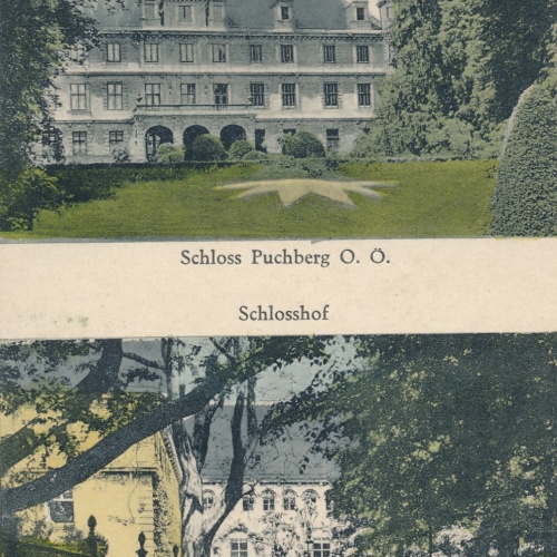 AK aus Puchberg Schloss Schlosshof Oberösterreich Ansichtskarte (18266)