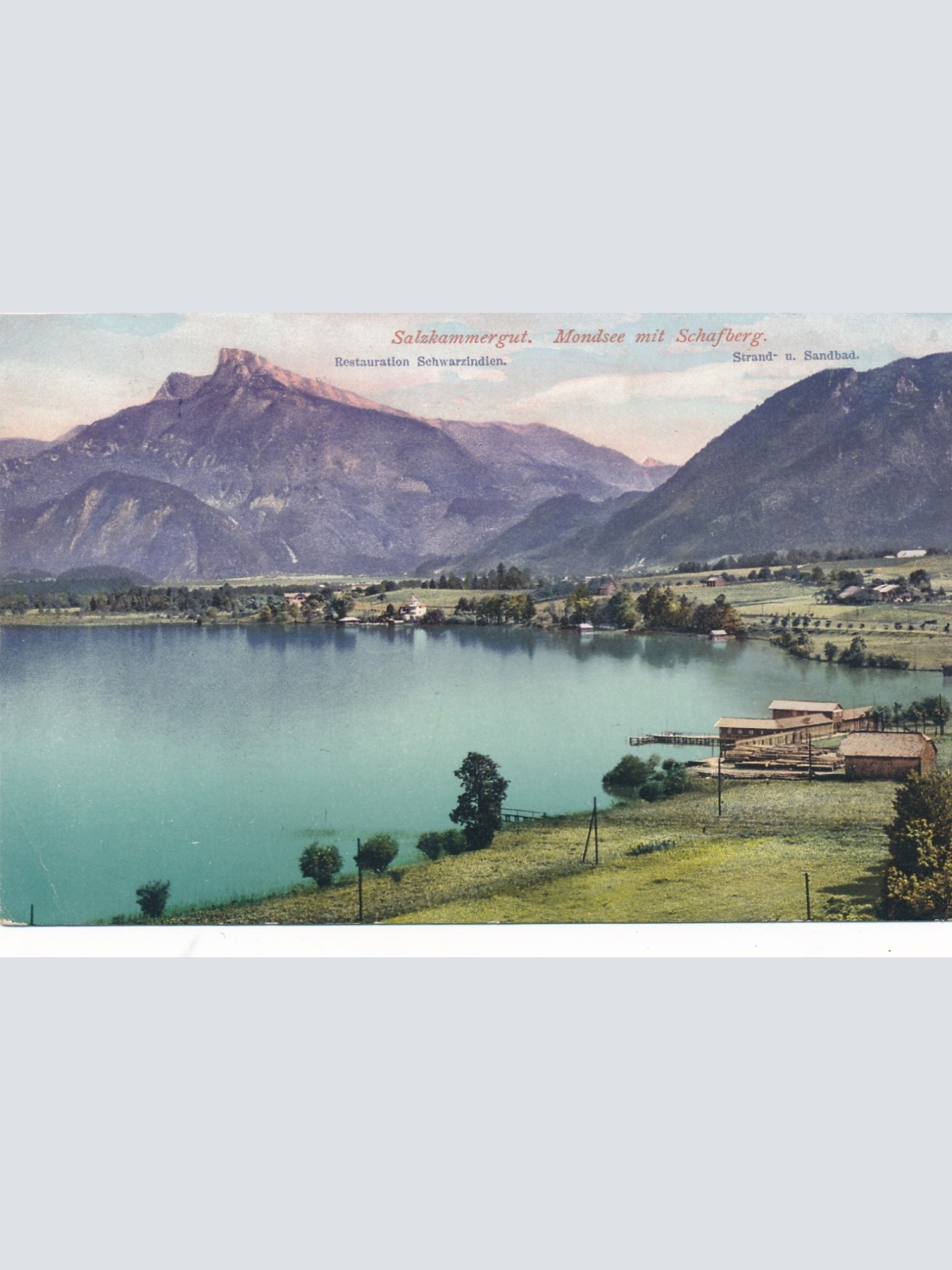 AK aus Mondsee mit Schafberg Oberösterreich Ansichtskarte (18300)