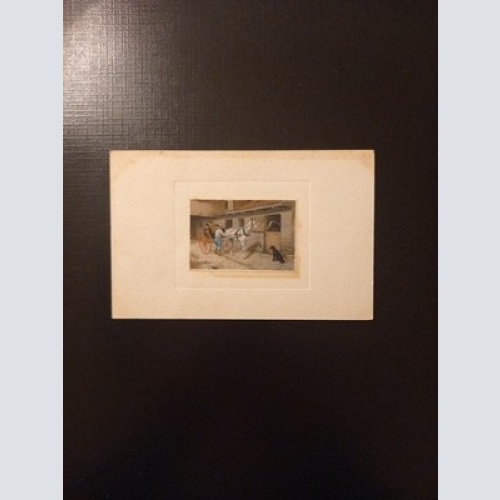 Mödling Mann Kutsche Pferde Und Hund Gr