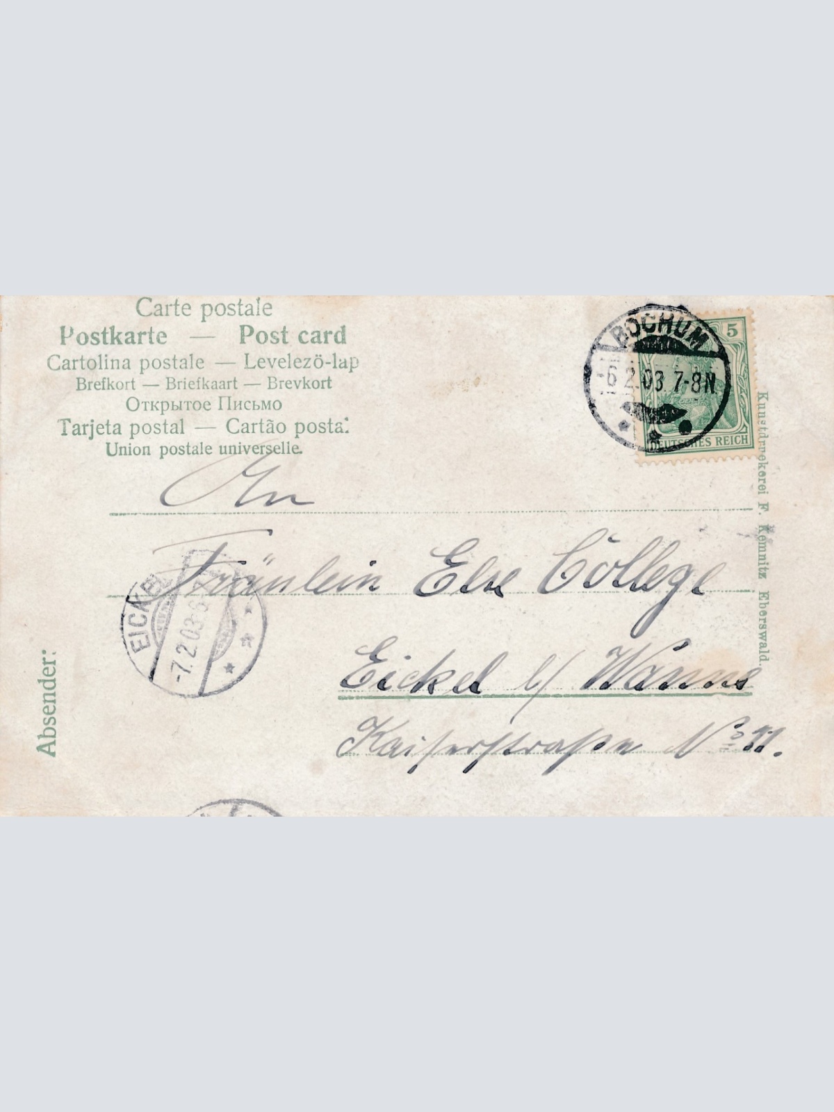 AK Peeromal Doppelmensch Loopramanin Zwerg Ansichtskarte (18206)