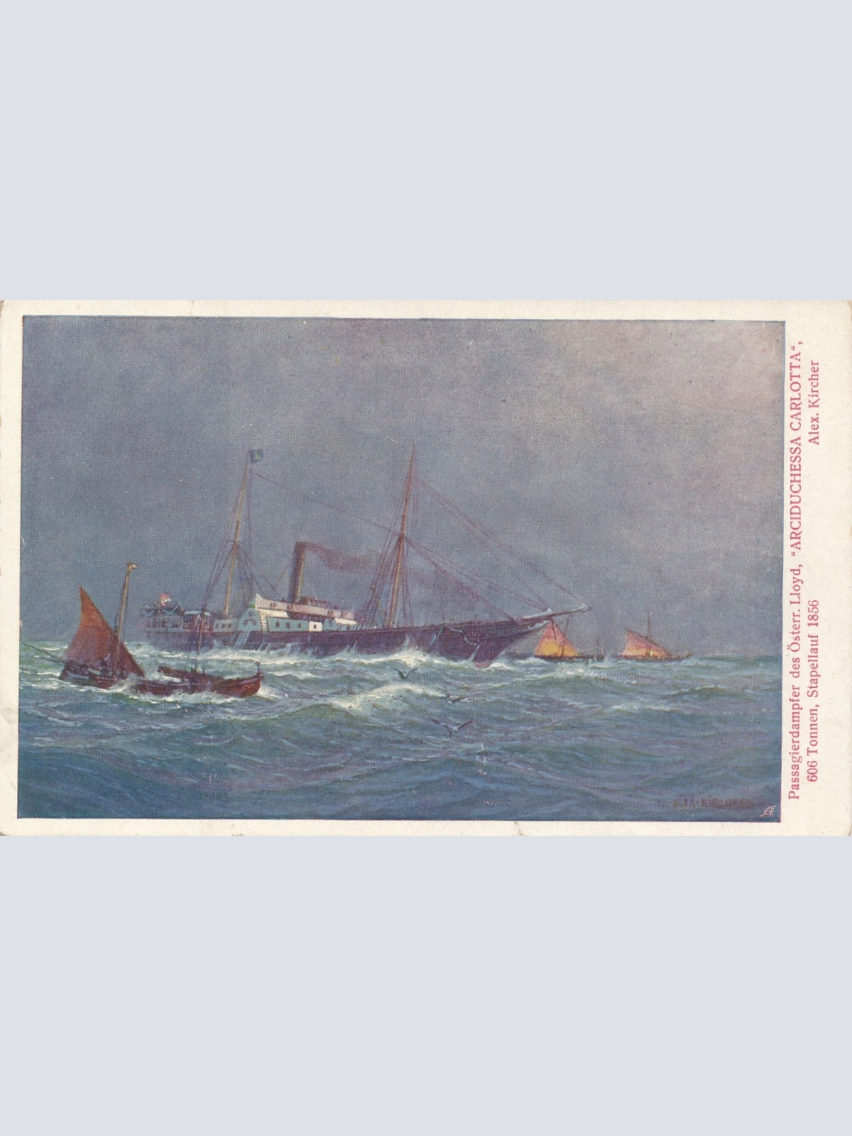 AK Passagierdampfer Arciduchessa Carlotta Ansichtskarte (18243)