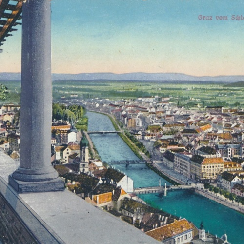 AK aus Graz vom Schloßberg Steiermark Ansichtskarte (18354)