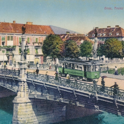 AK aus Graz Franz Karl Brücke Steiermark Ansichtskarte (18357)