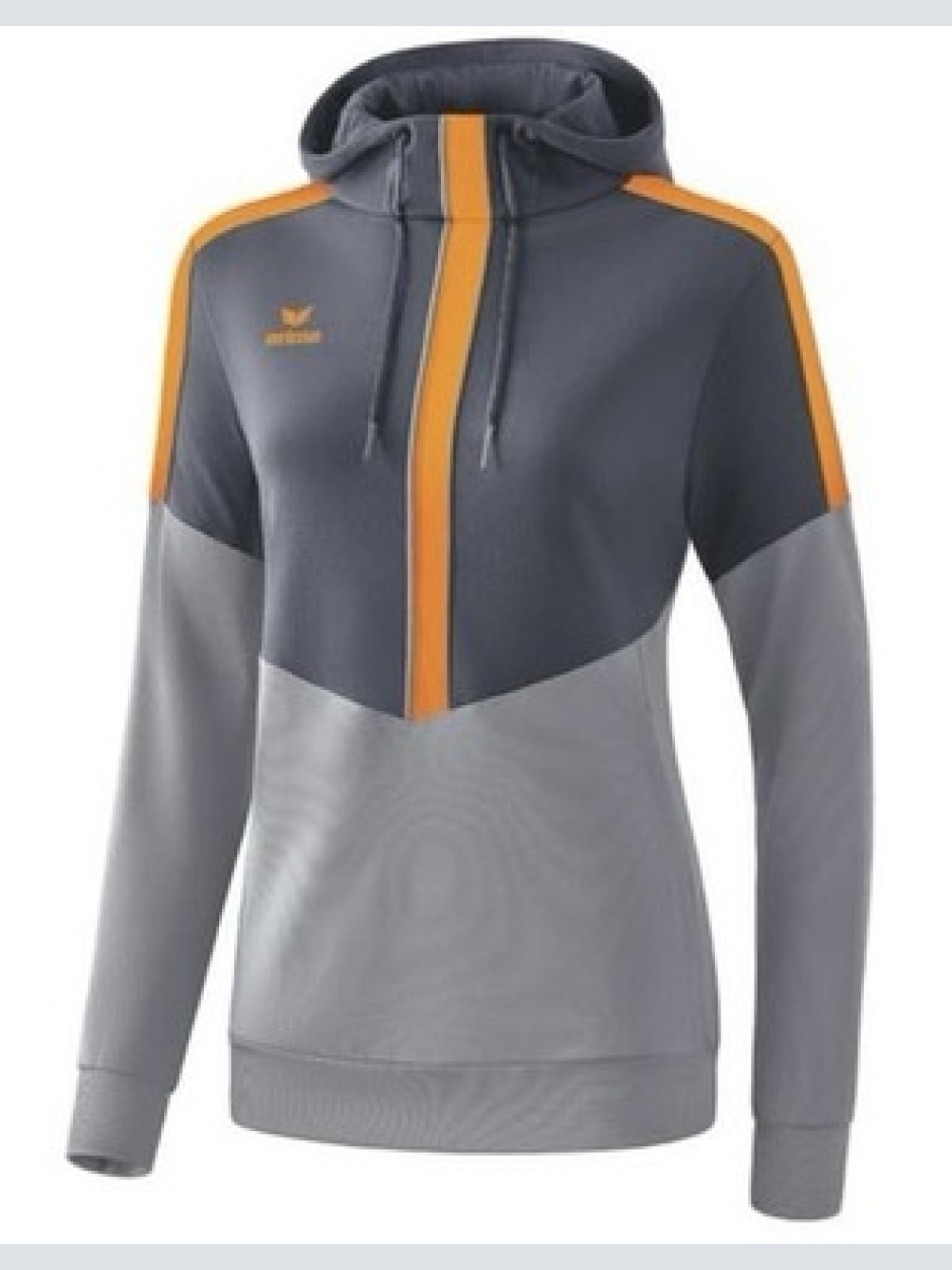 Erima Squad Hoody NEU Damen Kapuzenpullover Grau Orange Größe 36 mit Etikett OVP