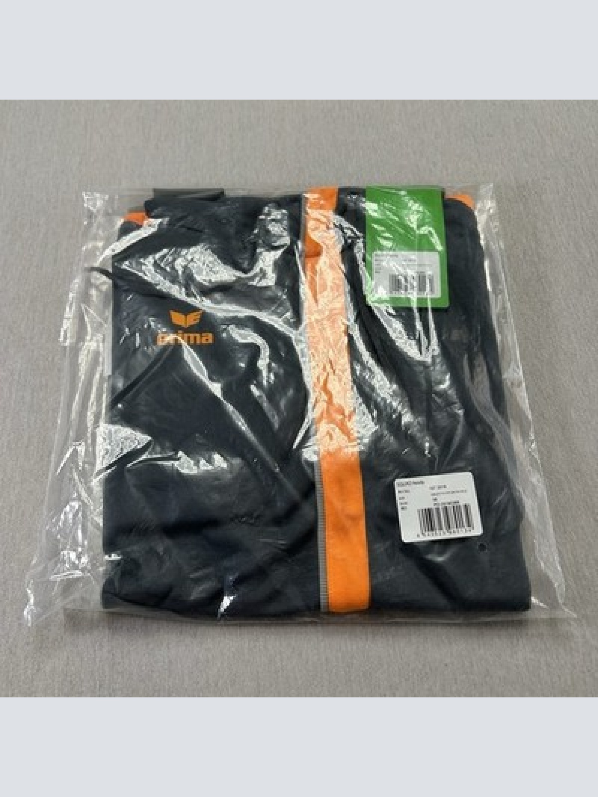 Erima Squad Hoody NEU Damen Kapuzenpullover Grau Orange Größe 36 mit Etikett OVP