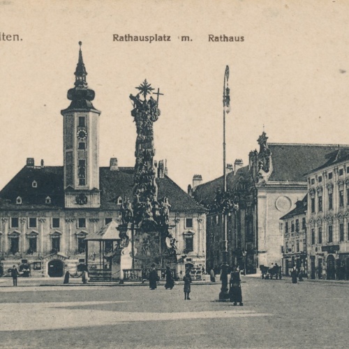 AK aus St. Pölten Rathausplatz Niederösterreich Ansichtskarte (18375)