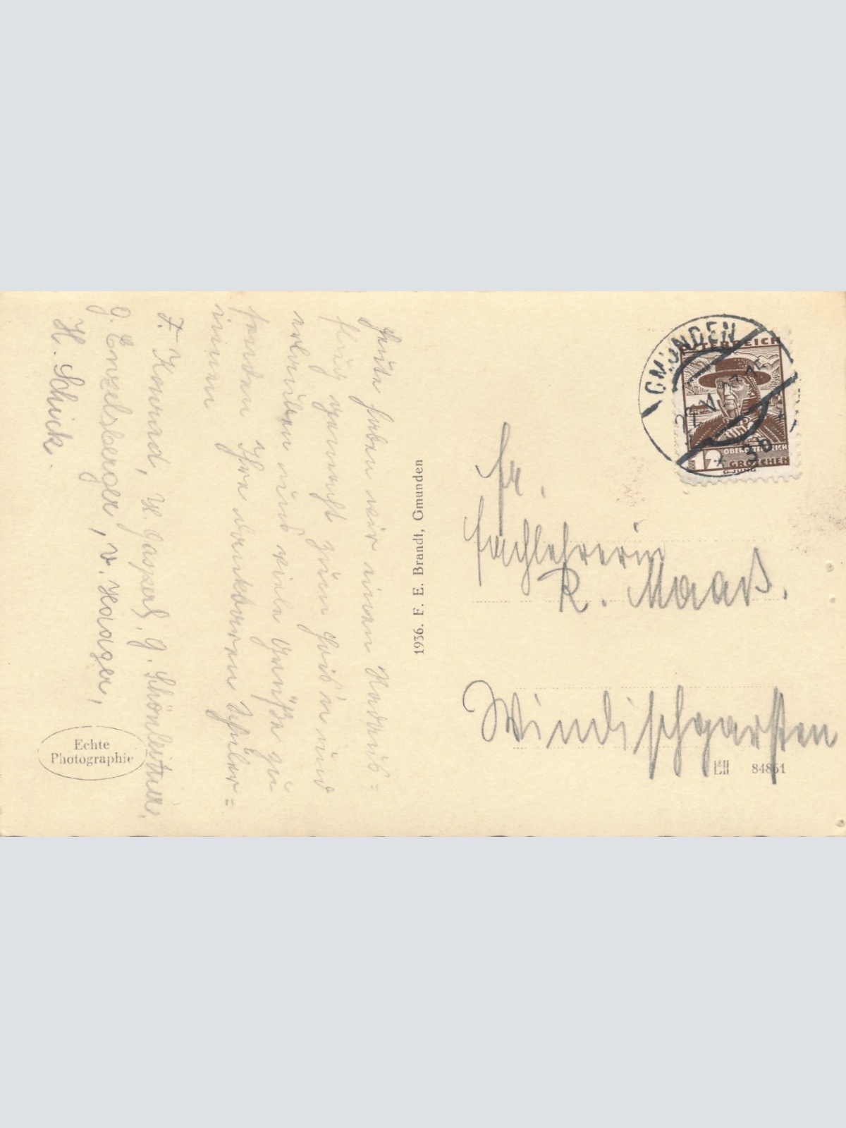 AK aus Gmunden Hoisn mit Traunstein Oberösterreich Ansichtskarte (18469)