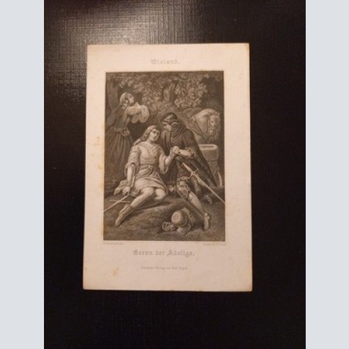 Wieland Geron der Adelige 16.5 x 11.5 Stahlstich AA0077