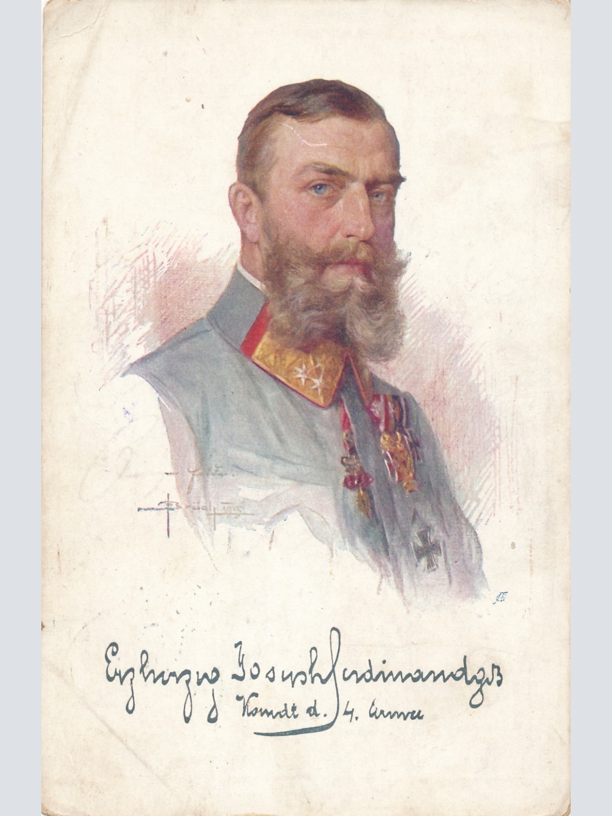AK Militaria von Josef Ferdinand von Österreich Ansichtskarte (18458)