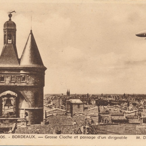AK Bordeaux mit Zeppelin Frankreich Ansichtskarte (18444)