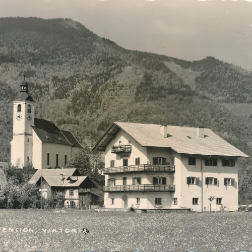 AK aus Grünau mit Pension Viktoria Oberösterreich Ansichtskarte (18527)