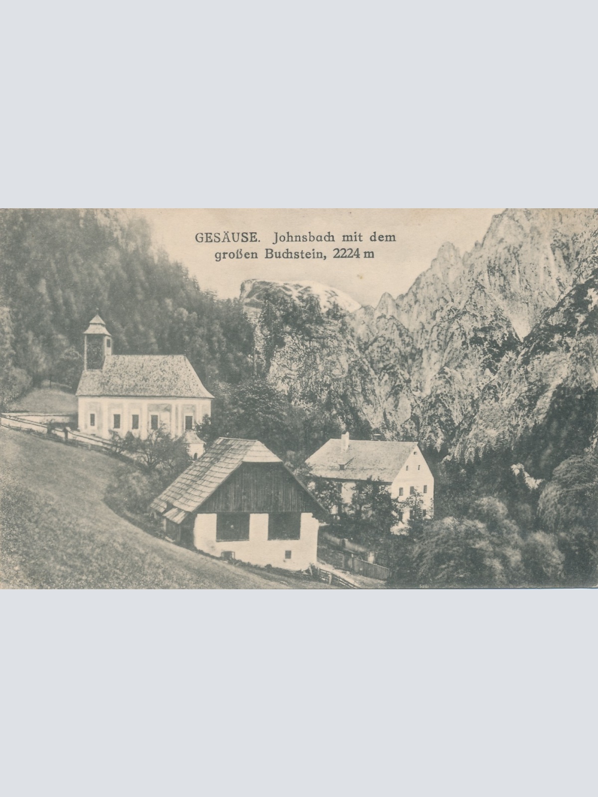 AK aus Gesäuse Johnsbach mit dem Buchstein Steiermark Ansichtskarte (18549)