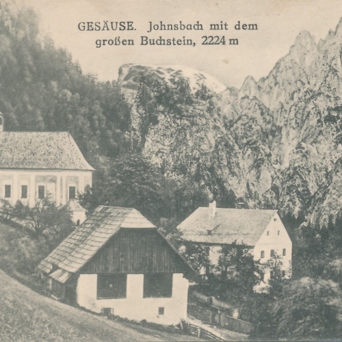 AK aus Gesäuse Johnsbach mit dem Buchstein Steiermark Ansichtskarte (18549)