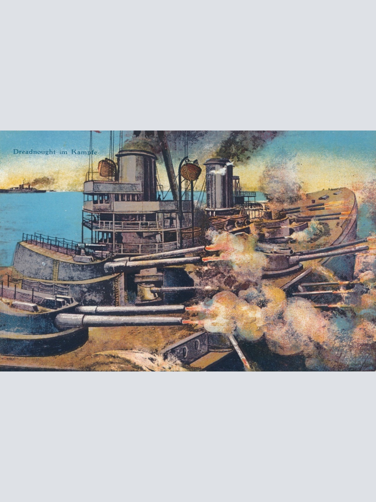 AK Militaria Dreadnought im Kampfe Ansichtskarte (18480)