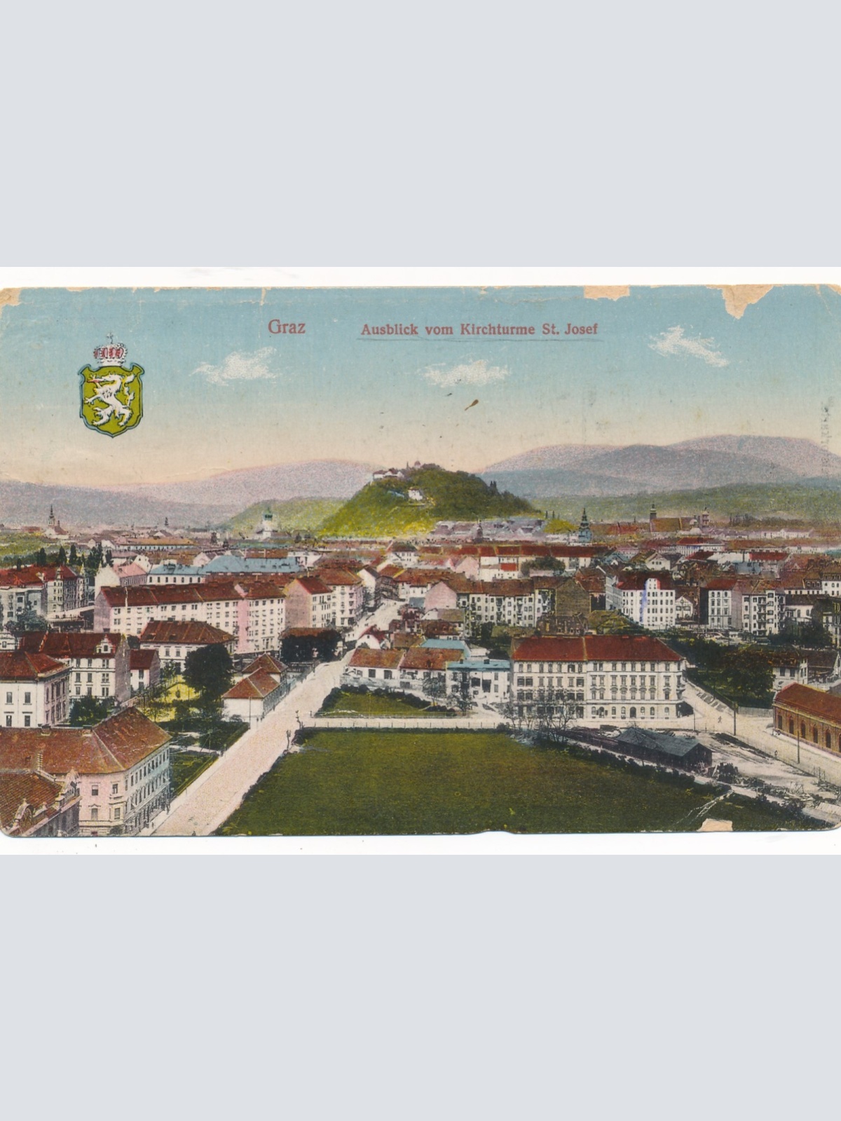 AK aus Graz ausblick vom Kirchturm Steiermark (18608)
