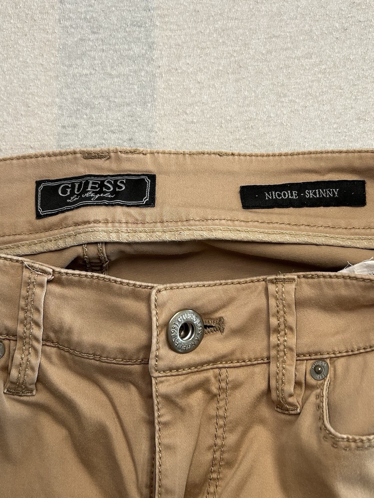 Guess Nicole Skinny Damen Jeans | Größe W28 L30 | Braun | Sehr guter Zustand