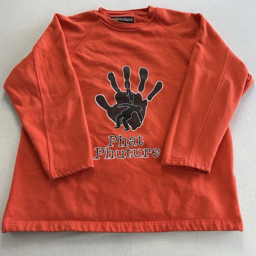 Bad & Mad Hardwear Vintage Sweater Größe XL "Phat Phuture" Oversize 90er Rot