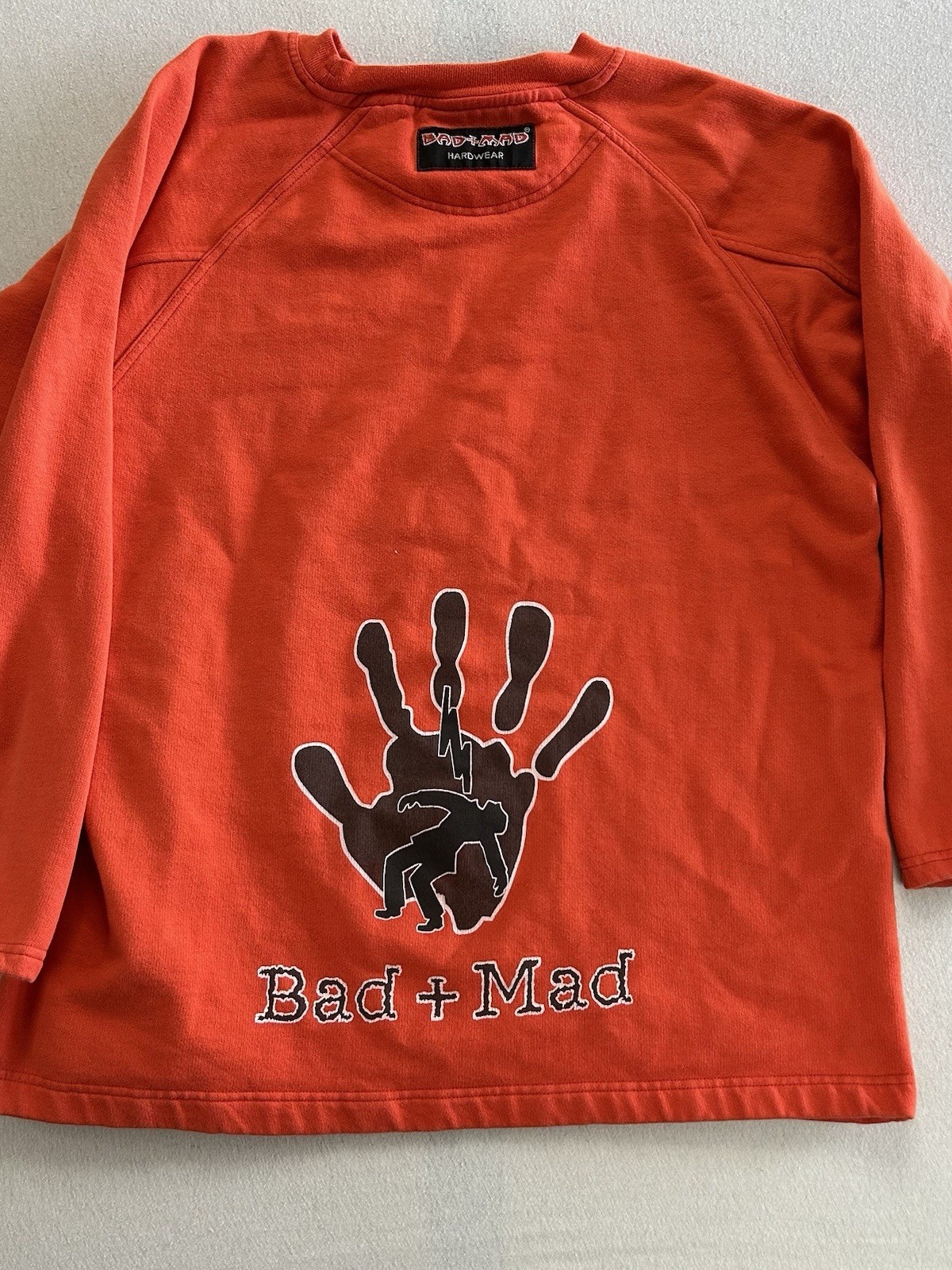 Bad & Mad Hardwear Vintage Sweater Größe XL "Phat Phuture" Oversize 90er Rot