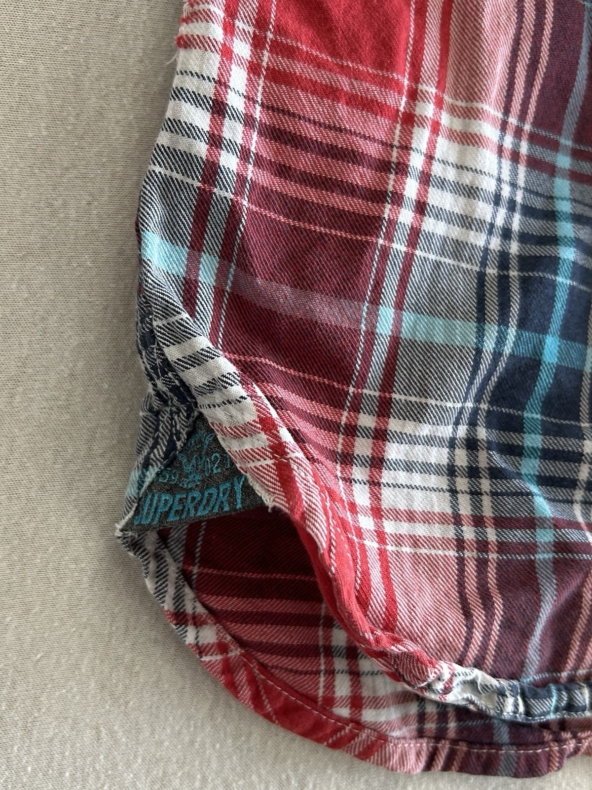 Superdry & Co Herren Langarm Hemd Größe S Mehrfarbig Kariert Sehr guter Zustand