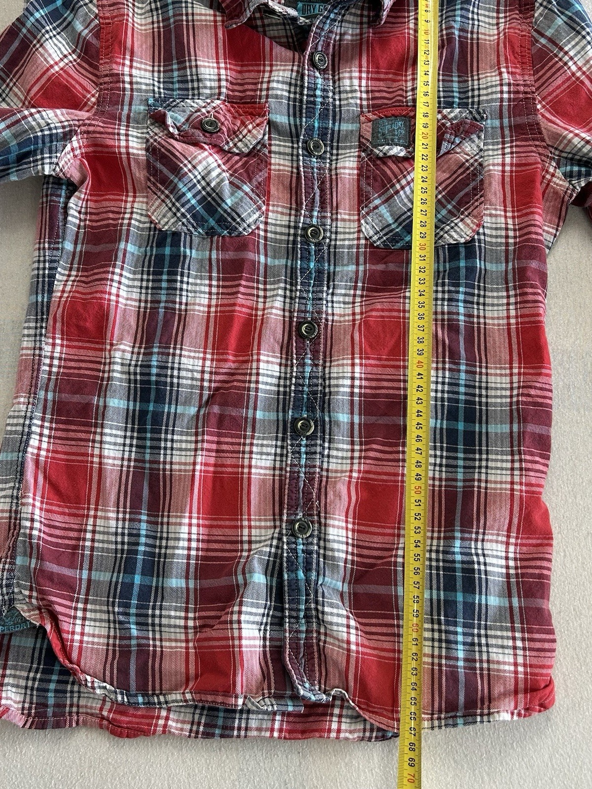 Superdry & Co Herren Langarm Hemd Größe S Mehrfarbig Kariert Sehr guter Zustand