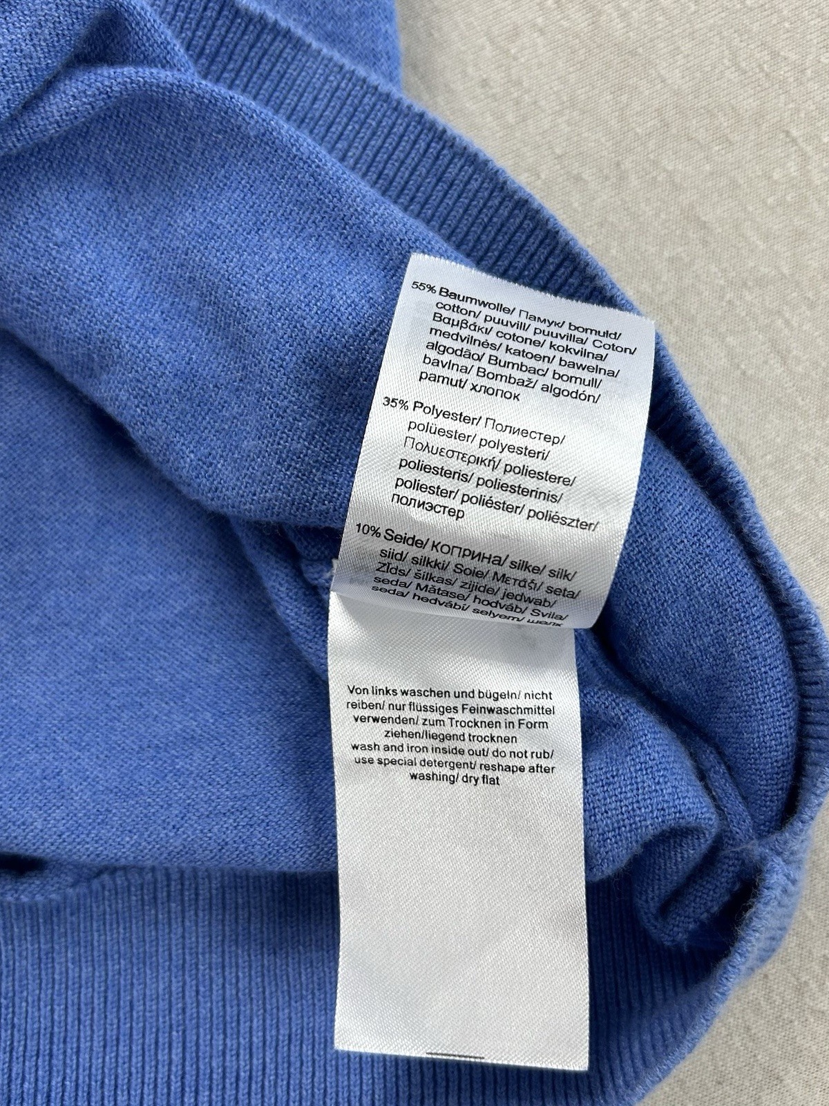 Pierre Cardin Paris Pullover Herren | Größe 3XL | Blau | Feinstrick | Maße Fotos