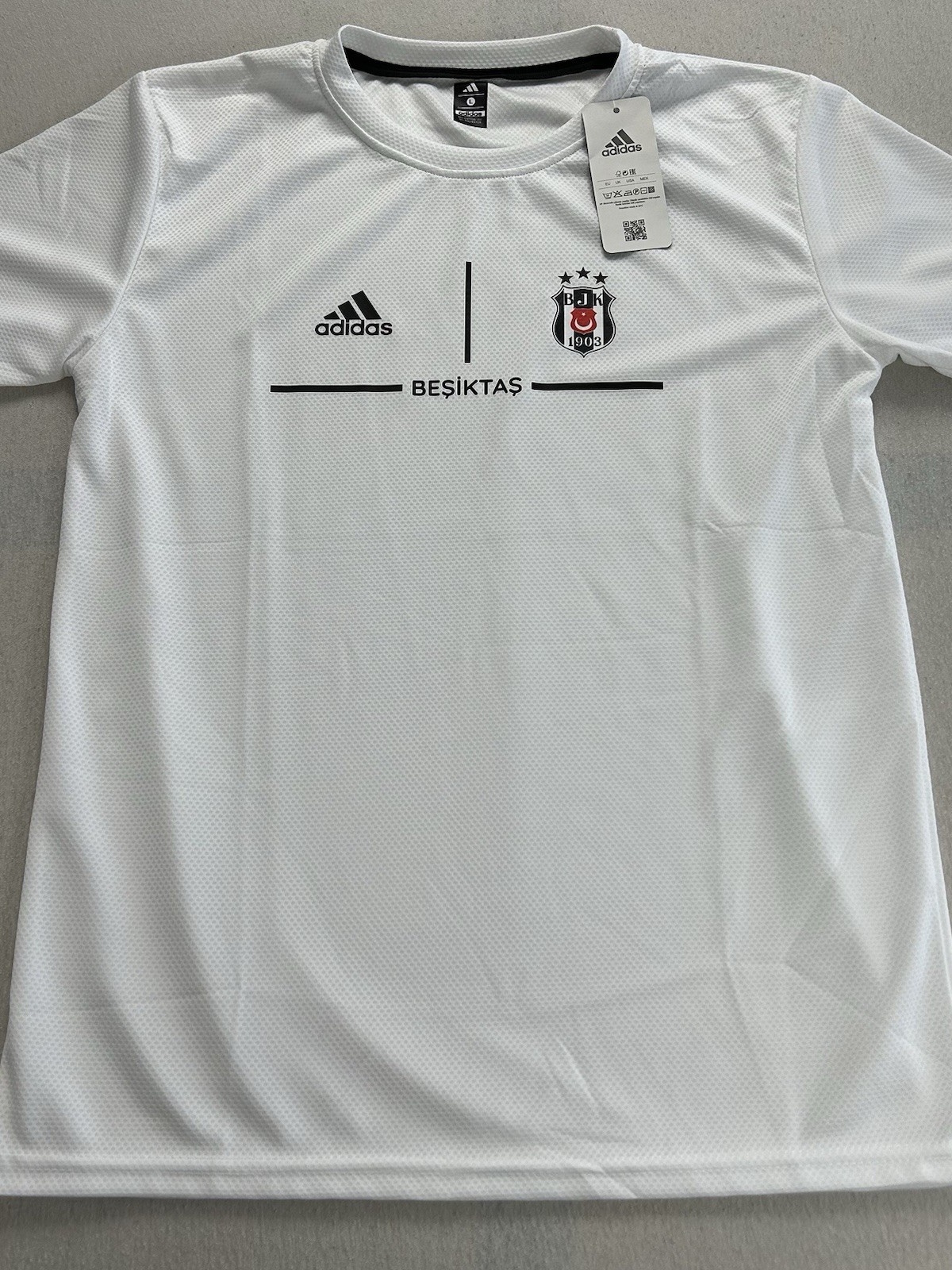 Besiktas Istanbul Adidas Trainings/Aufwärm Trikot NEU mit Etikett Größe L Weiß