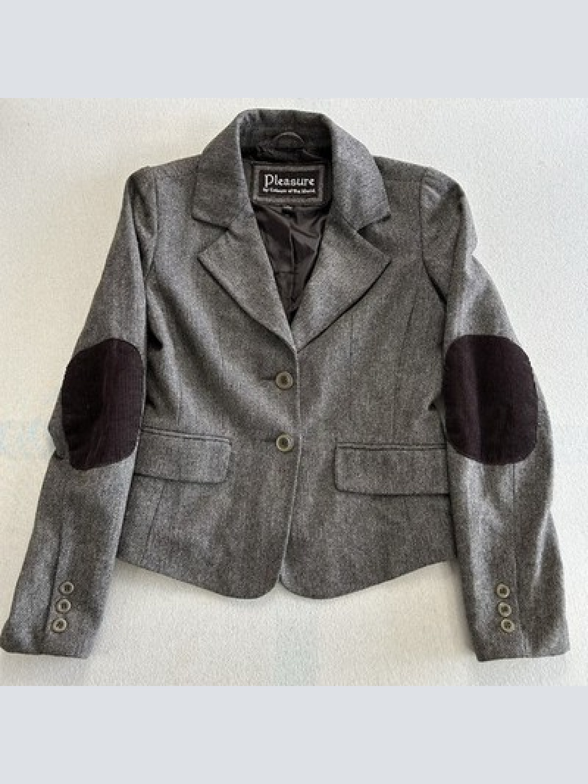 Pleasure by Colours of the World Y2K Blazer Größe 34/36 Grau Maße auf den Fotos