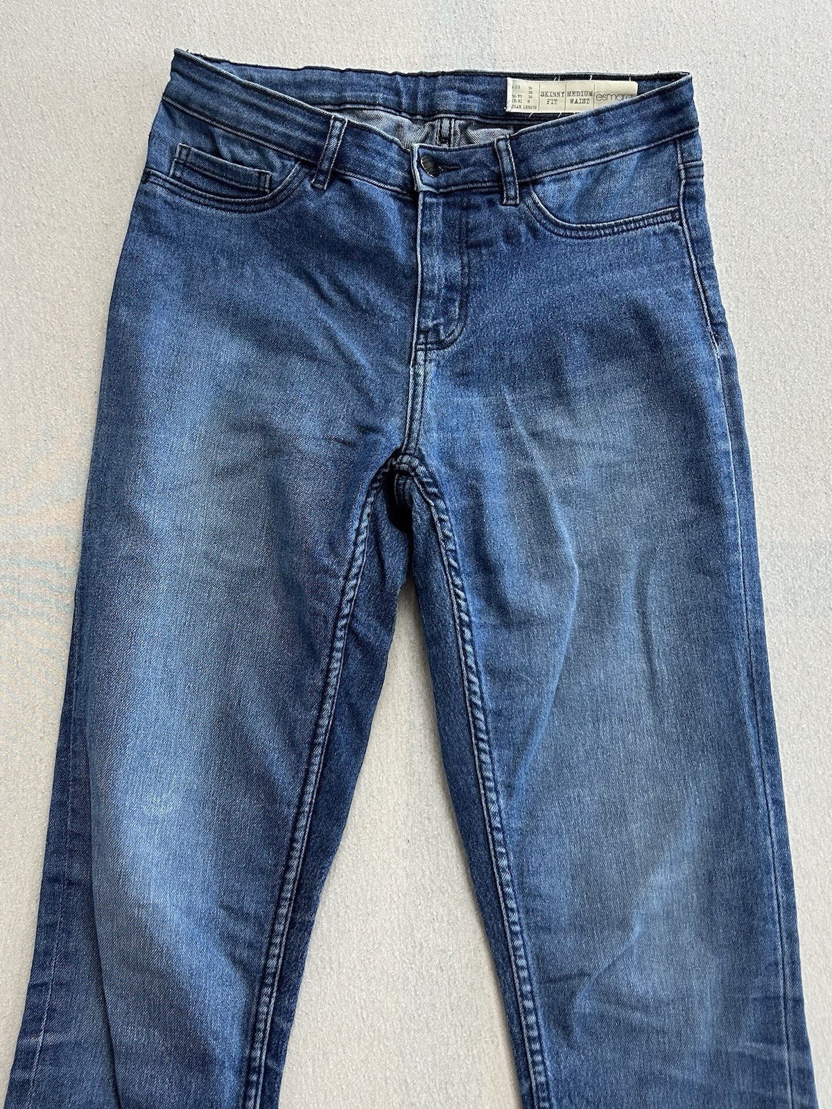 Esmara Damen Jeans Größe 36 Skinny Fit Blau Maße auf den Fotos