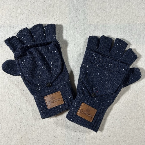 Corona Bier Handschuhe / Fäustlinge Fanartikel Größe ca. 8-9 Blau Werbeartikel