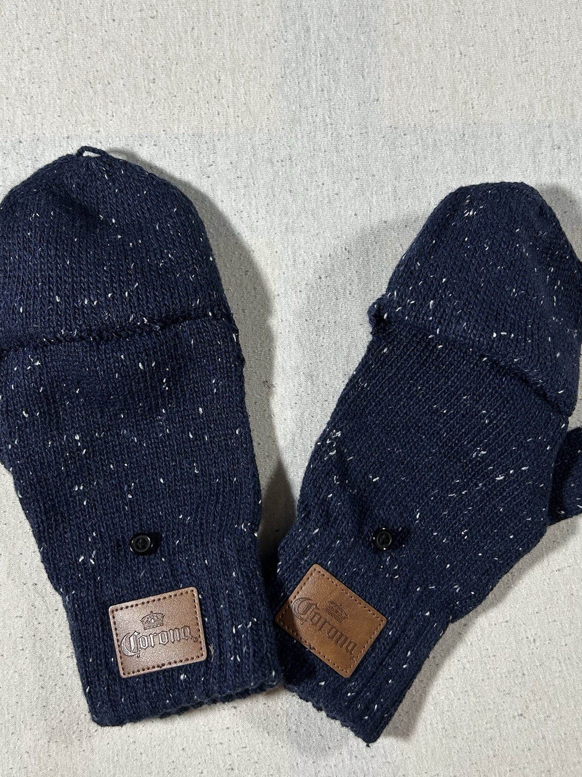 Corona Bier Handschuhe / Fäustlinge Fanartikel Größe ca. 8-9 Blau Werbeartikel