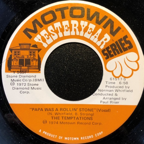 The Temptations - Papa Was A Rollin' Stone (Vocal) / Plastic Man (7", Single,...