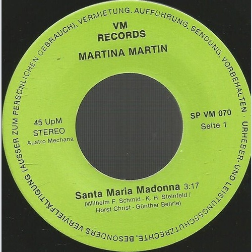 Martina Martin - Santa Maria Madonna (7", Single)