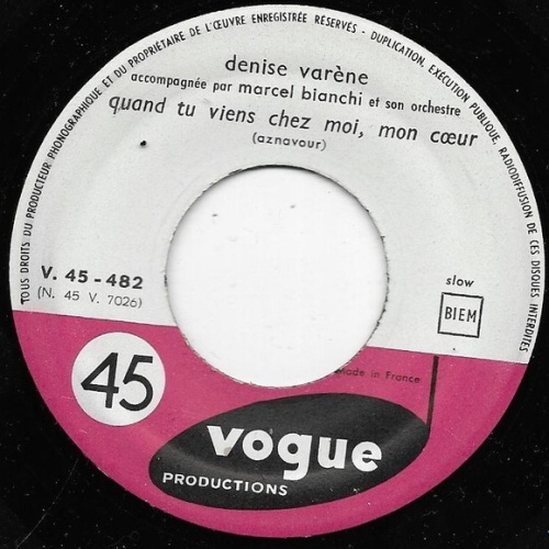 Denise Varene - Le Jour Où La Pluie Viendra (7", Single)