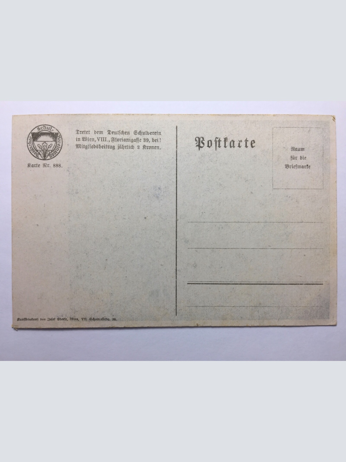 Deutscher Schulverein - Beim Hollerbusch (O.Pfeiffer) / Künstlerkarte 30017 TH