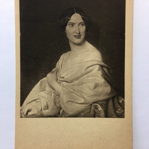 Bildniss der zweiten Frau d. Künstlers (Waldmüller F.) / Künstlerkarte 203660 TH