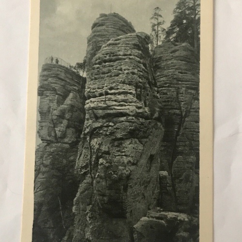 AK, Sächsische Schweiz, Basteifelsen (110202 BW)