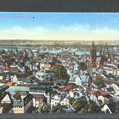 Mainz Total vom Stephansturm Gemälde JW 0249 F