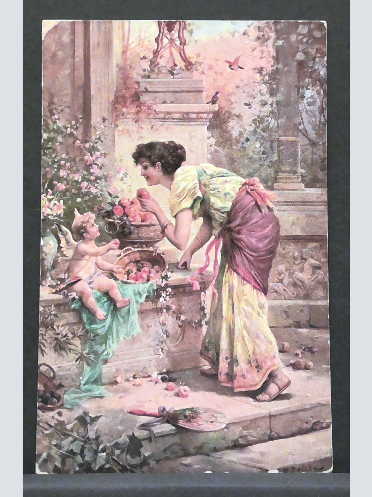 H Zatzka Liebesäpfel Gemälde Künstlerkarte JW 650297 F