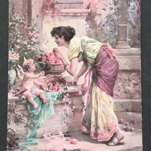 H Zatzka Liebesäpfel Gemälde Künstlerkarte JW 650297 F