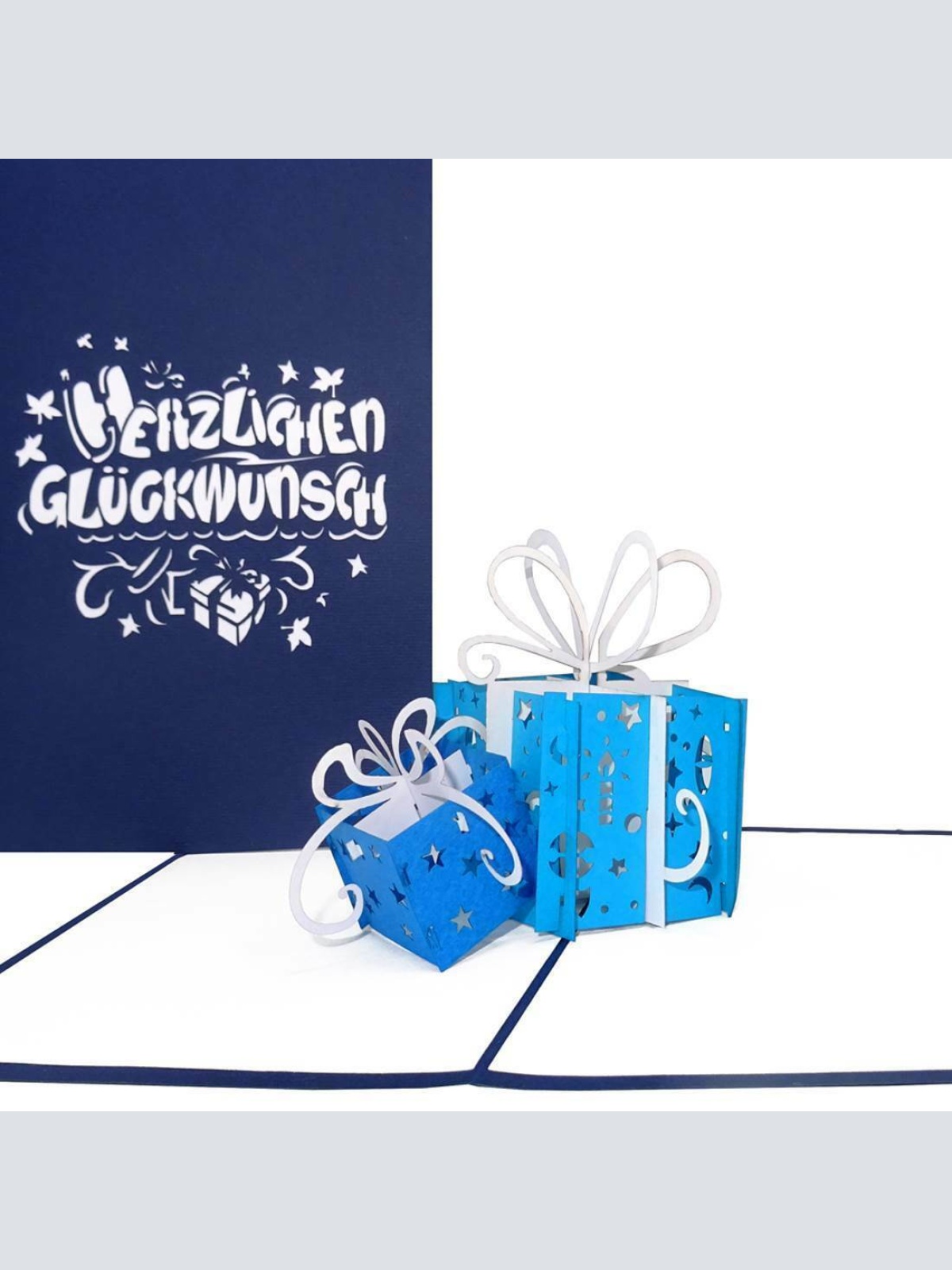 3D Pop Up Glückwunschkarte "Geschenke" Geburtstag, Format 11x17 50037
